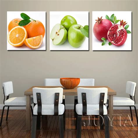 Fruit Canvas Wall Art Fruits Modern Paintings Apple Orange Decorative ...