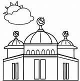 Mosque Coloring Pages Ramadan Colouring Masjid Islamic Sketch Sketchite  sketch template