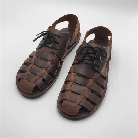 Thalassa Men’s Leather Dress Sandal – Pagonis | Leather Greek Sandals ...