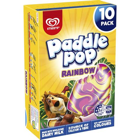 Streets Paddle Pop Rainbow Ice Cream 10 Pack | Woolworths