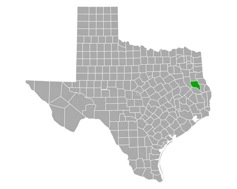 Map of Nacogdoches in Texas Stock Vector - Illustration of grey, green ...