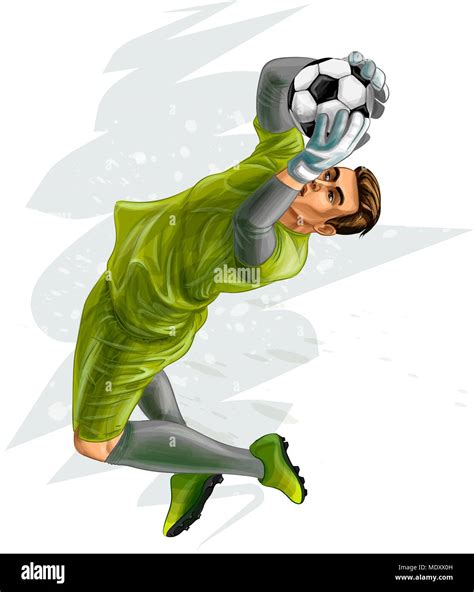 Football goalkeeper jump Stock Vector Image & Art - Alamy