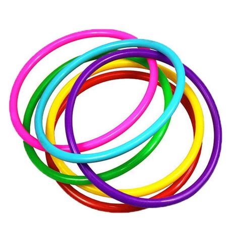 OBTANIM 12 Pcs Plastic Ring Toss Game for Kids and Outdoor Toss Rings ...