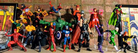 Finally got my Marvel Legends Avengers display the way I like it ...