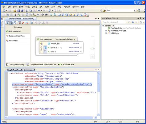 XML Schema Designer integration with XML editor - Visual Studio ...