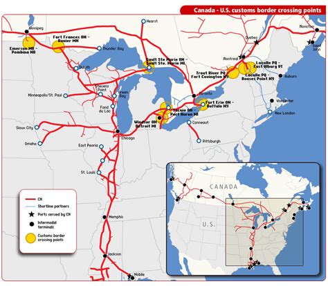 Us Canada Border Crossing Map Locations