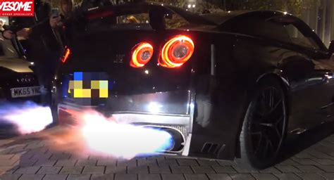 Nissan GT-R Spits Flames In London, Promptly Catches Fire | Carscoops