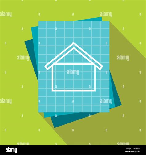 House blueprint icon, flat style Stock Vector Image & Art - Alamy