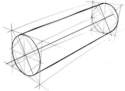 Cylinders | Perspective art, Basic sketching, Art basics