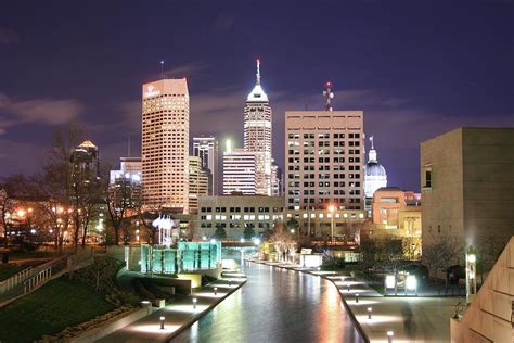 Indianapolis, Indiana Skyline At Night by Thomas Damgaard Sabo ...