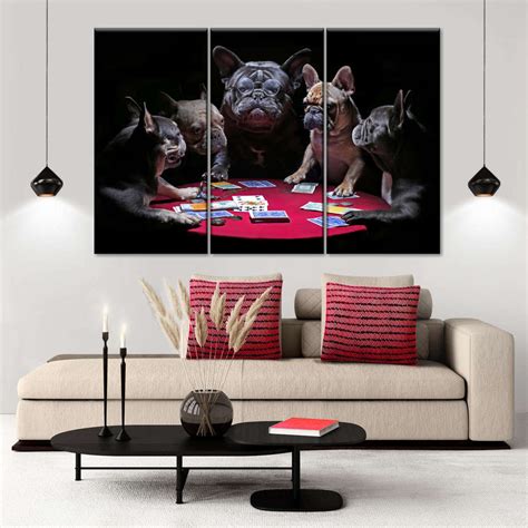 Dogs Playing Poker Multi Panel Canvas Wall Art | ElephantStock