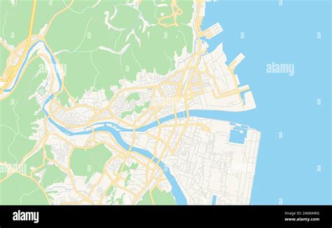 Printable street map of Iwakuni, Prefecture Yamaguchi, Japan. Map ...