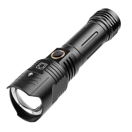 NEW XHP90 LED Flashlight Retractable Zoom USB Light Power Bank Safety ...