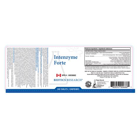 Product Categories :: Inflammation :: Intenzyme Forte (Trypsin & Alpha Chymotrypsin) 500T