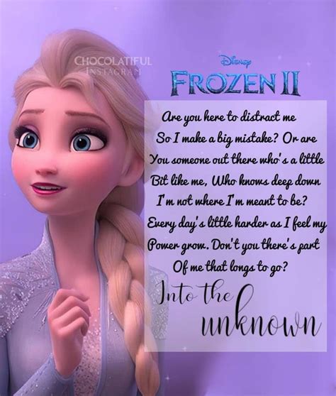 "D23 had revealed the frozen2 Into the unknown song lyrics!" So, I ...