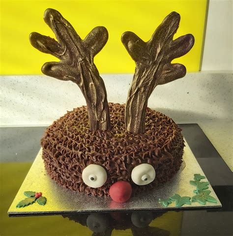 Helen made this really cheerful Christmas cake from our Chocolate Fudge cake mix and used a ...