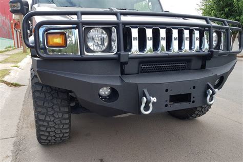 Iron Bull Bumpers® - Hummer H2 2004 Full Width Black Front Winch HD Bumper