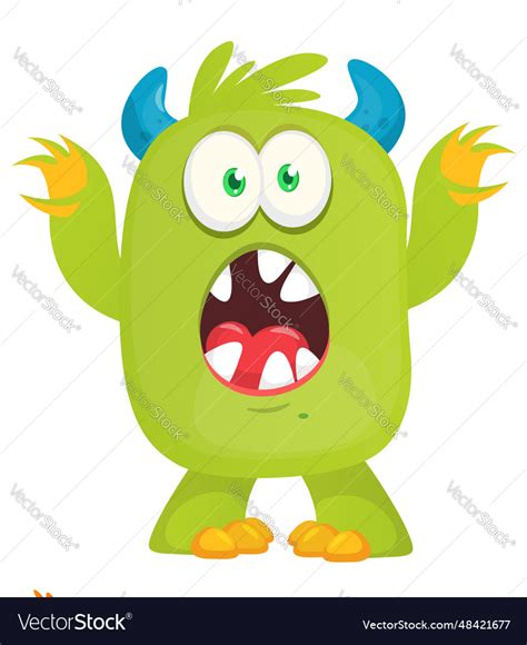 Happy cartoon monster Royalty Free Vector Image