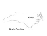 North Carolina State Map with Capital Printable (Pre-K - 12th Grade ...