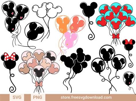 Mickey Mouse Balloons SVG Bundle (FSD-K84) - Store Free SVG Download