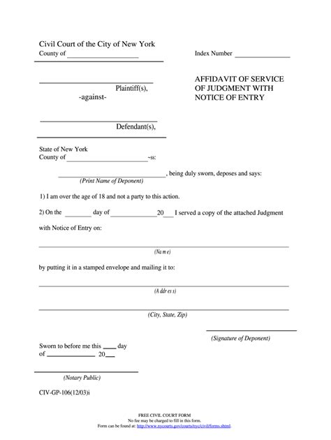 New York Form Civil Court - Fill Online, Printable, Fillable, Blank | pdfFiller