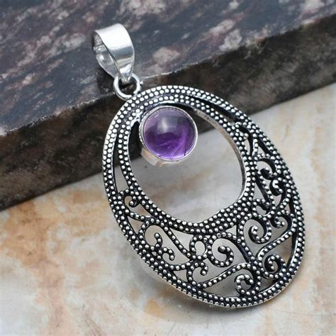 Pendant - Sterling Silver with Amethyst