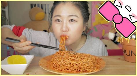 NUCLEAR FIRE NOODLE | EATING SOUND | ASMR - YouTube