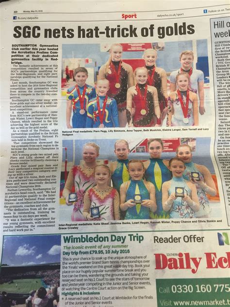 In the Press | Southampton Gymnastics Club