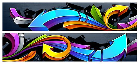 Graffiti Arrows Banners 331745 Vector Art at Vecteezy