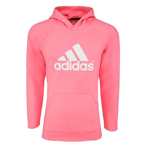 adidas Women's Essential Linear Pullover Hoodie Bright Pink S | eBay