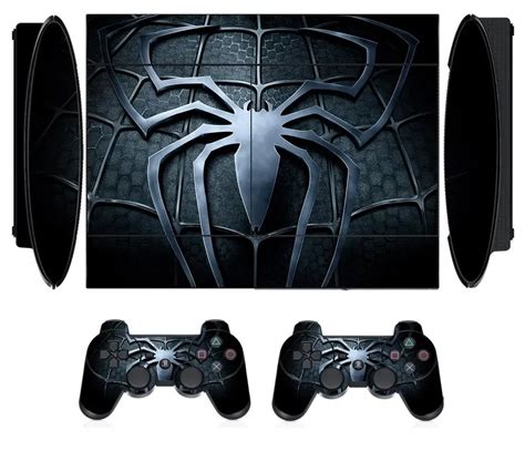 Spider 946 Vinyl Skin Sticker Protector for Sony PS3 Super Slim 4000 and 2 controller skins ...