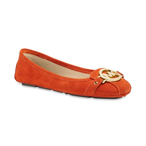 Lyst - Michael Kors Fulton Moc Flats in Orange