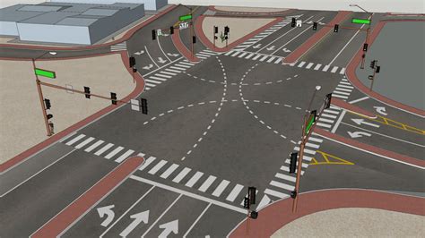 Large Arizona Traffic signal intersection. | 3D Warehouse