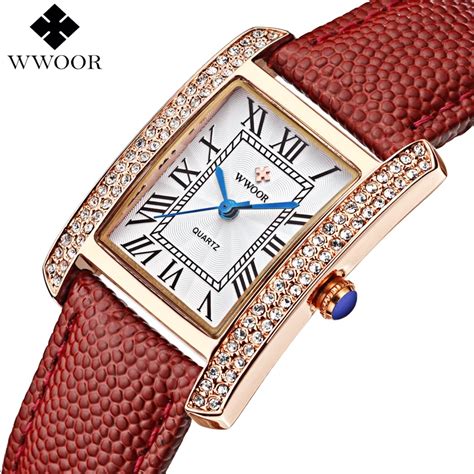 WWOOR Brand Luxury Women Watches Square Dress Ladies Quartz Watch Women ...