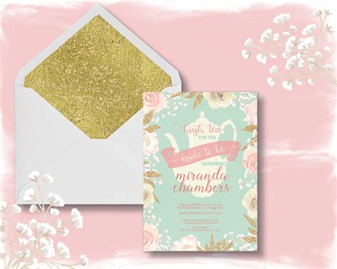 Vintage Tea Party Bridal Shower Invitations - Etsy