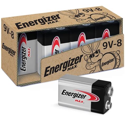 Energizer MAX Alkaline 9-Volt Batteries (8-Pack) in the 9-Volt ...