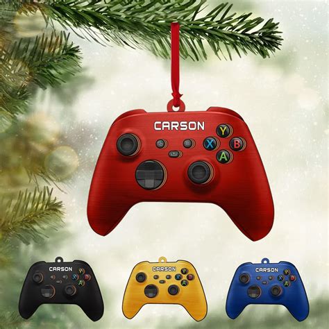 Amazon.com: Personalized Gamer Ornament, Custom Name Gaming Ornament, Shape Flat Game Ornament ...