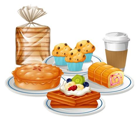 Set of breakfast food 295050 Vector Art at Vecteezy