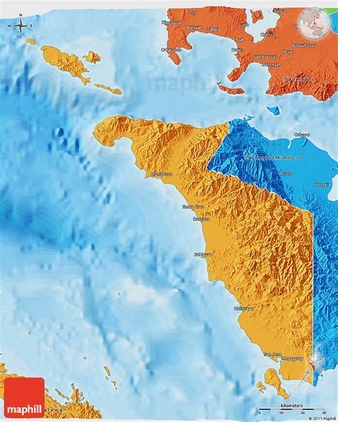 Political 3D Map of Occidental Mindoro