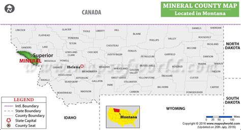 Mineral County Map, Montana