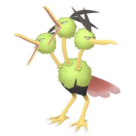 #085 Shiny Dodrio (Female) by dakshkohli23 on DeviantArt