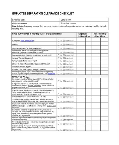 FREE 21+ Employee Clearance Forms in PDF | Excel | MS Word