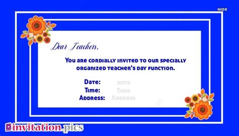 Teachers Day Invitation Card Quotes