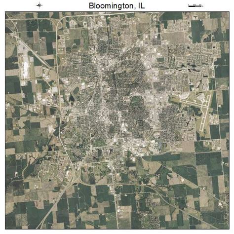 Aerial Photography Map of Bloomington, IL Illinois