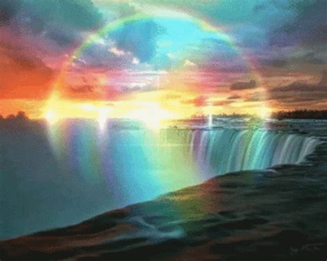 Fantasy Rainbow GIF - Fantasy Rainbow Waterfall - Discover & Share GIFs