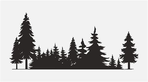 Clipart Evergreen Tree Silhouette