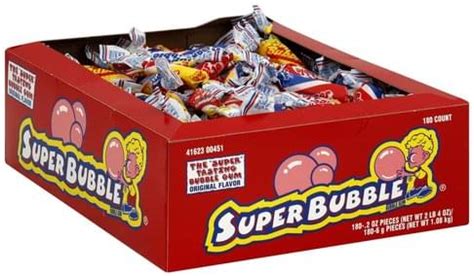 Super Bubble Original Flavor Bubble Gum - 180 ea, Nutrition Information | Innit