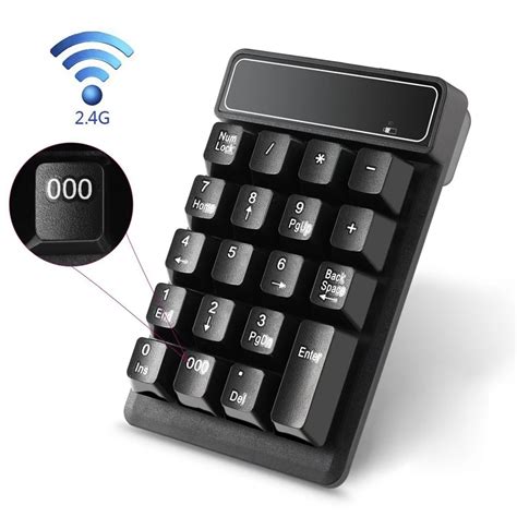 2.4G Wireless Bluetooth Numeric Keyboard Computer Financial Accounting ...