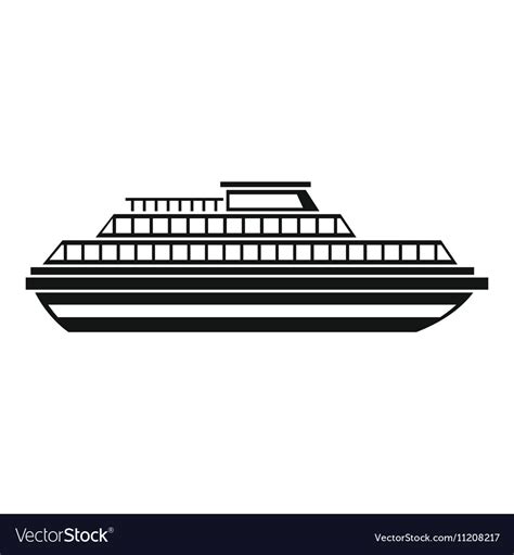 Cruise ship icon simple style Royalty Free Vector Image