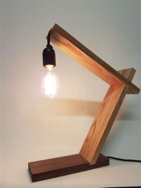 hand made wooden lamp table lamp … | Wood lamp design, Wooden desk lamp, Wooden lamps design